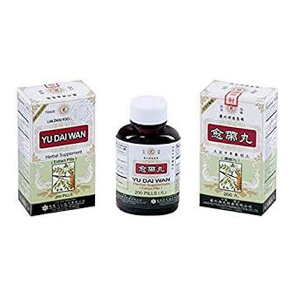 Bottle of 200 herbal supplement pills, with english and chinese text.